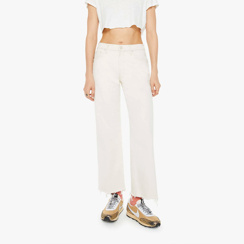 Mother - Jean The Mid Rise Maven Ankle Fray - Blanc Act Natural