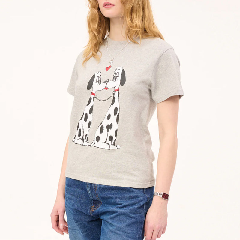 Carne Bollente - T Shirt The Pooch Smooch  - Gris