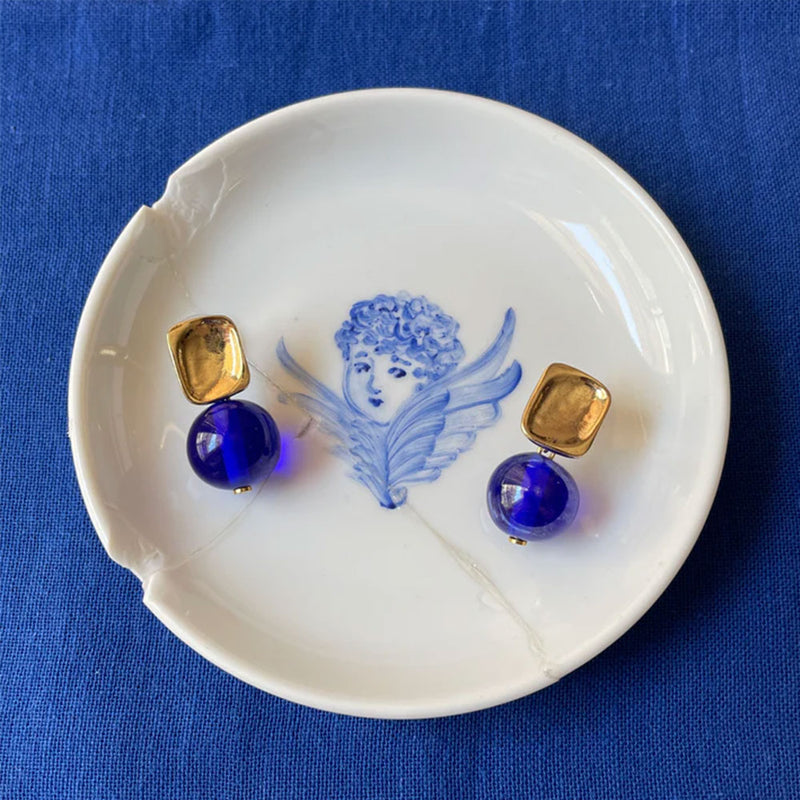 Project Bon - Boucles d'oreilles Anatolia - Jaune & Bleu