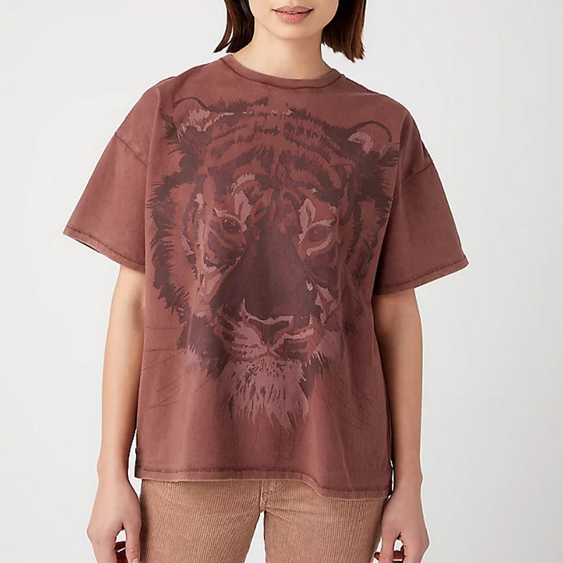 Wrangler - T-shirt tigre - Brique