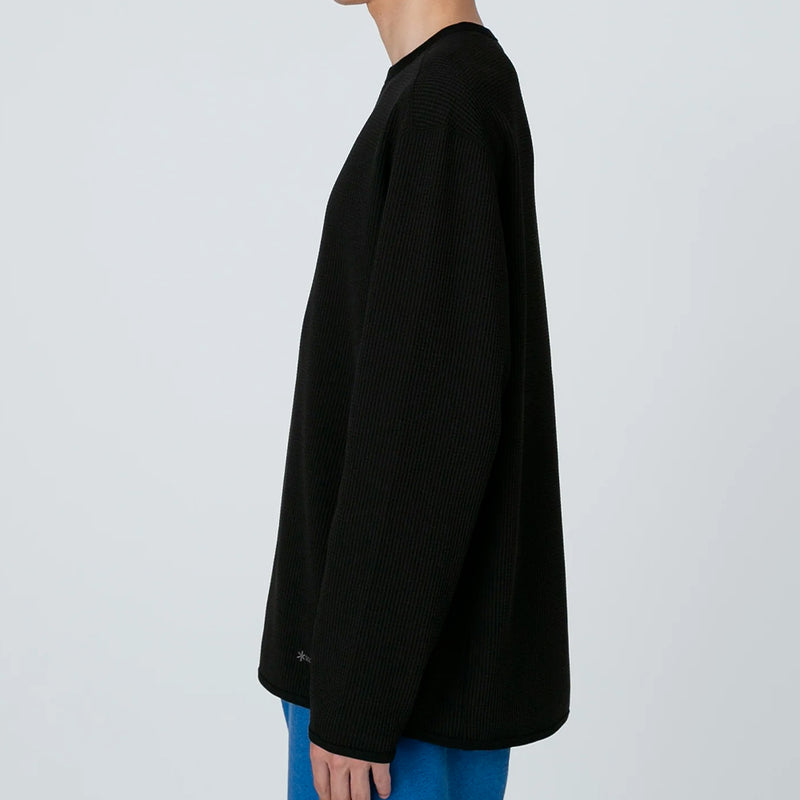 Snow Peak - T-Shirt Dry Waffle Long Sleeve - Noir