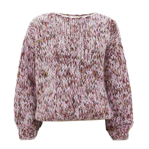 Les Tricots D'o - Pull col rond Laura - Rose