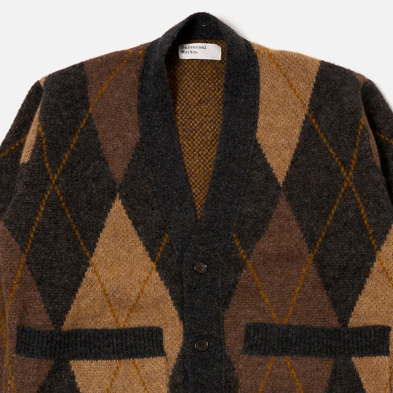 Universal Works - Cardigan Langdale - Marron