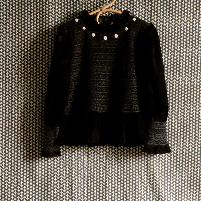 Suranné - Blouse Main - Noir Velour