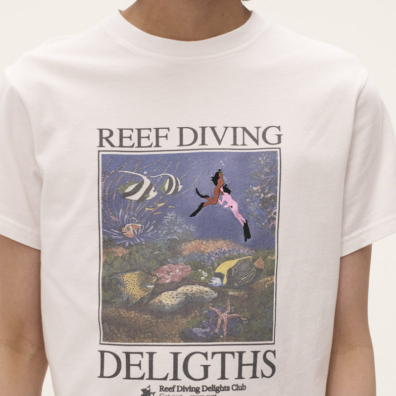 Carne Bollente - T-Shirt Reef Diving Delights - Blanc