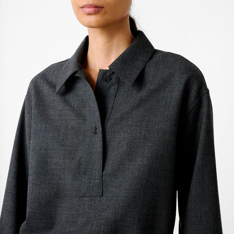 Studio Nicholson - Chemise Pinole - Ardoise Mélangée