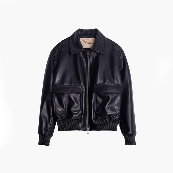 Museum Garments - Blouson Aviateur Cuir - Noir