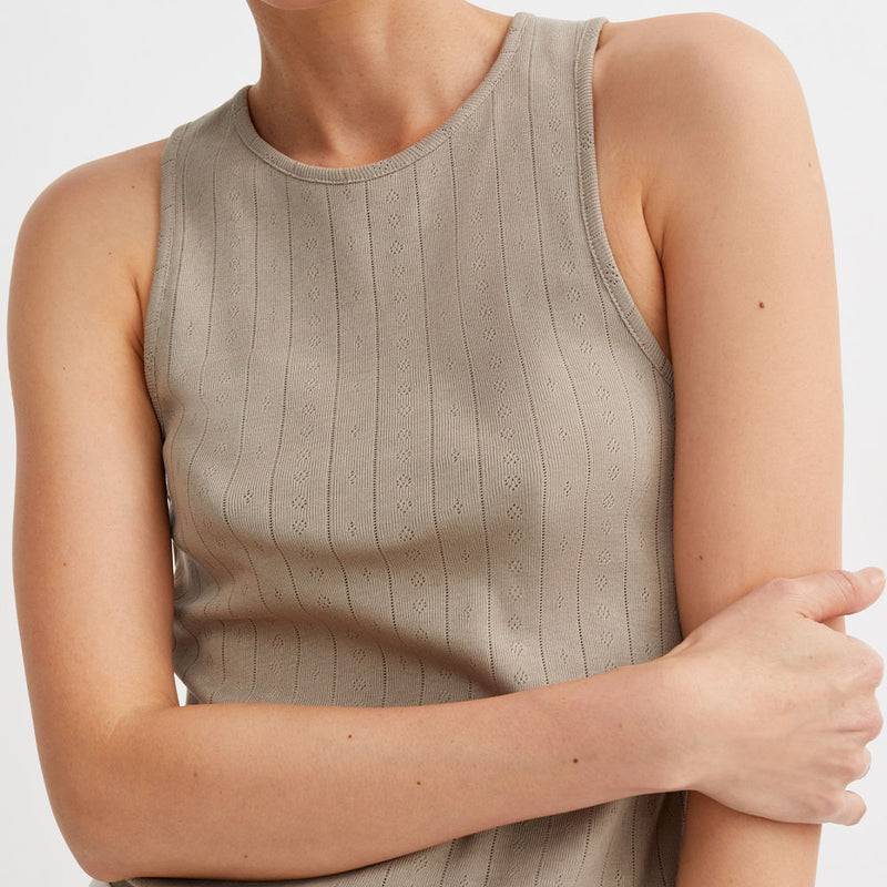 Skall Studio - Top Edie Tank - Stone Moss