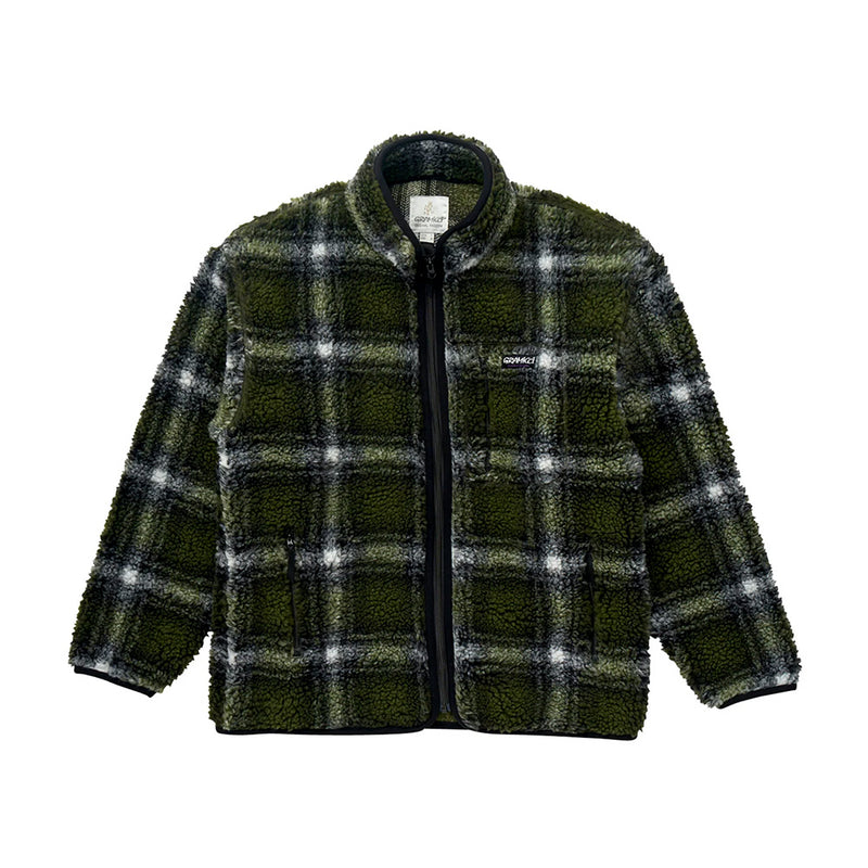 Gramicci - Veste Shadow Plaid Sherpa - Vert