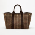 Rue de Verneuil - Traversée M Hunting Tweed Bag - Brown