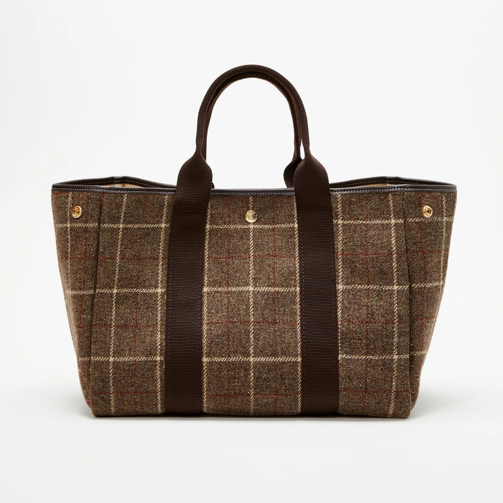 Rue de Verneuil - Traversée M Hunting Tweed Bag - Brown
