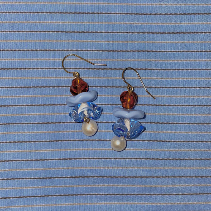 Project Bon - Boucles d'oreilles Noor - Bleu