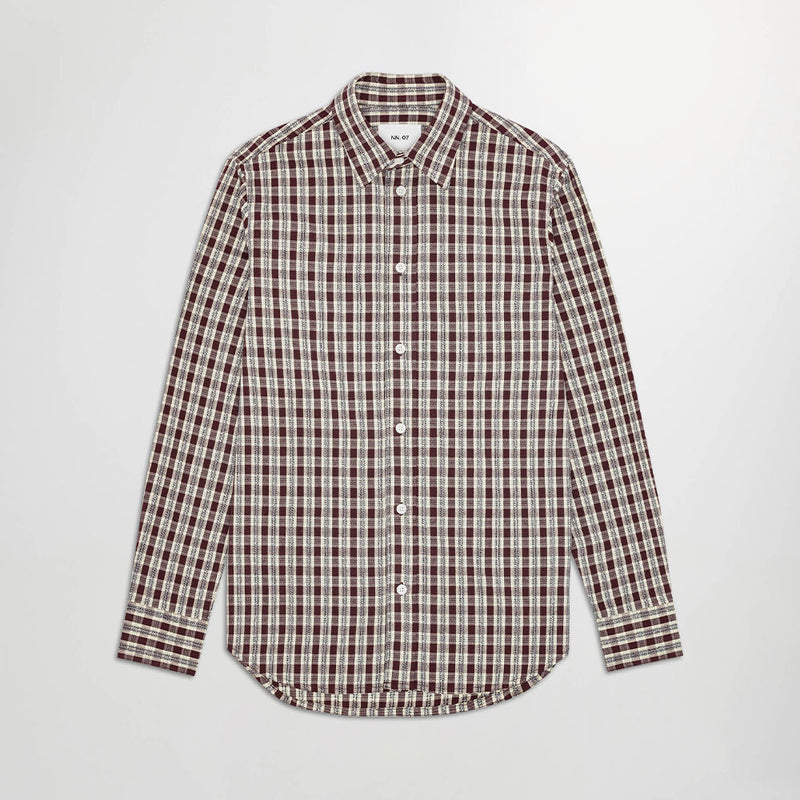 NN07 - Chemise Colby - Bordeau Carreaux