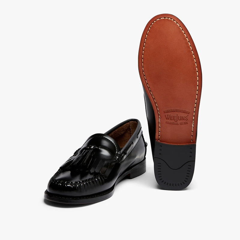 GH Bass - Mocassins Weejuns Esther Kiltie Tassel Loafers - Noir