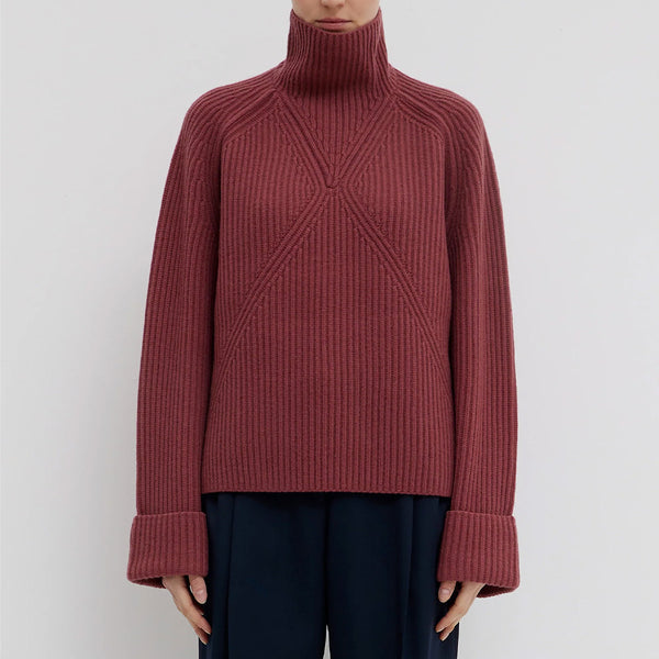 Christian Wijnants - Pull Côtelé Manches Marteau - Merlot