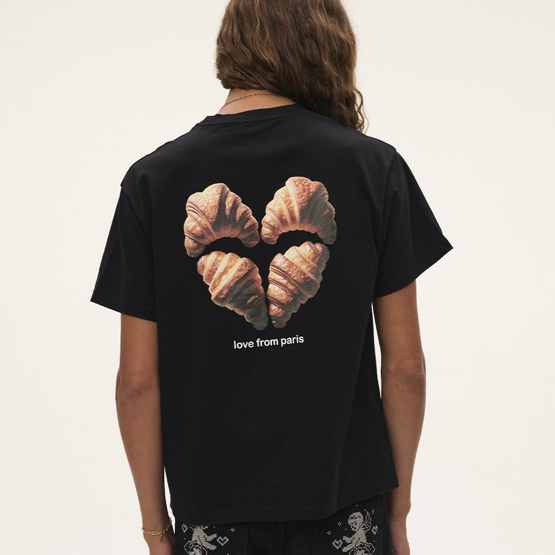 Carne Bollente - T-Shirt Croissant Crush - Noir