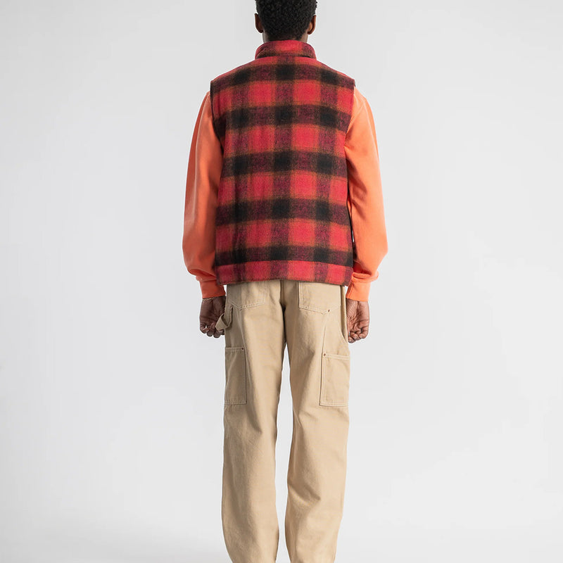 Stan Ray - Manteau Down Plaid - Rouge