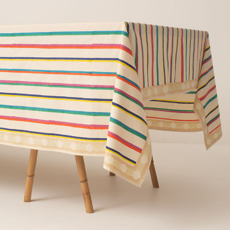 TABLE - Nappe - Rayures Multicolore
