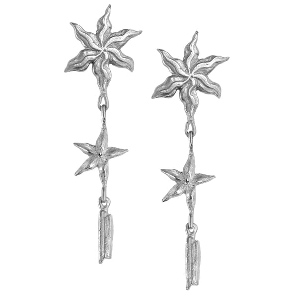 Fontennoy - Boucles d'oreilles Herbes de la Saint-Jean - Argent