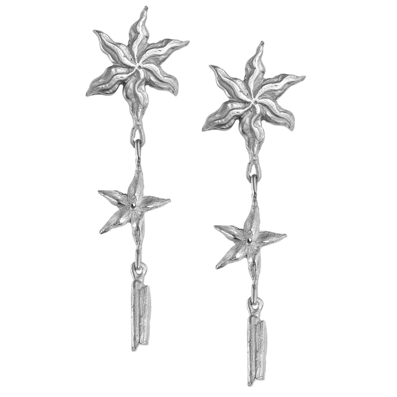 Fontennoy - Boucles d'oreilles Herbes de la Saint-Jean - Argent