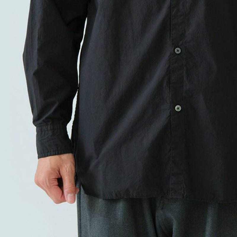 Sage de Cret - Chemise Longue Col Montant - Noir
