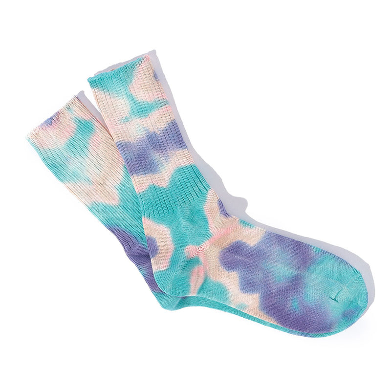 Anonymous ISM - Chaussettes Tie & Dye - Turquoise