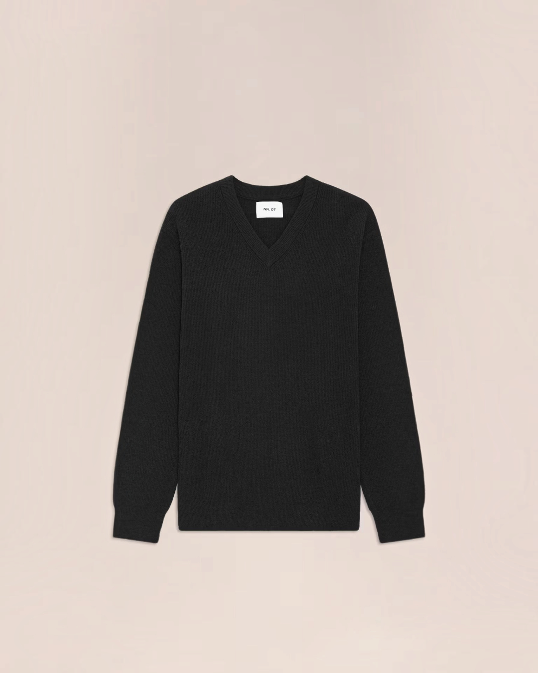 Pull Merci Paris NN.07 Danny noir à col en V en maille chenille douce et extensible