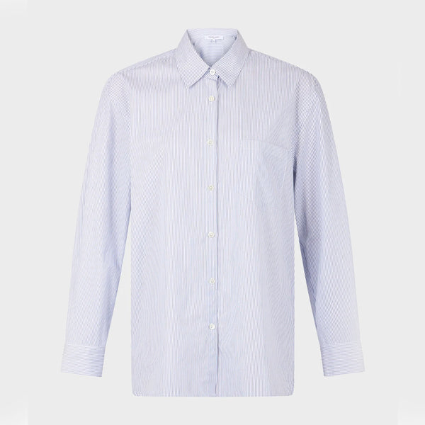 Gerard Darel - Chemise en popeline à rayures - Bleu Ocean