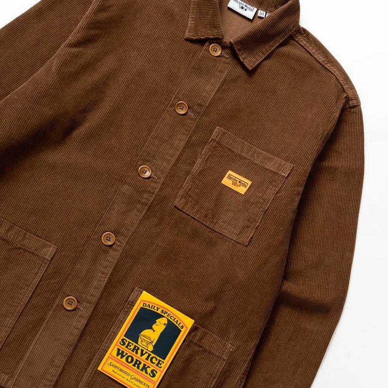 Service Works - Chemise Travail Velours - Marron Bark