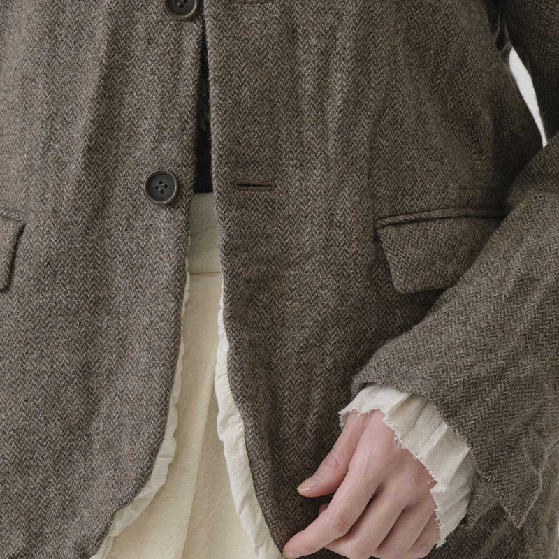 Pas de Calais -  Veste Courte Chevrons - Beige