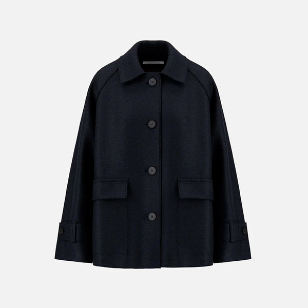 Harris Wharf London - Manteau Raglan - Bleu Foncé