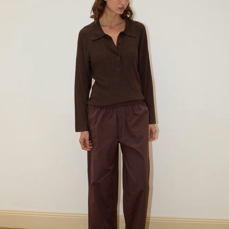 Deiji Studio - Polo Knit - Dark Almond