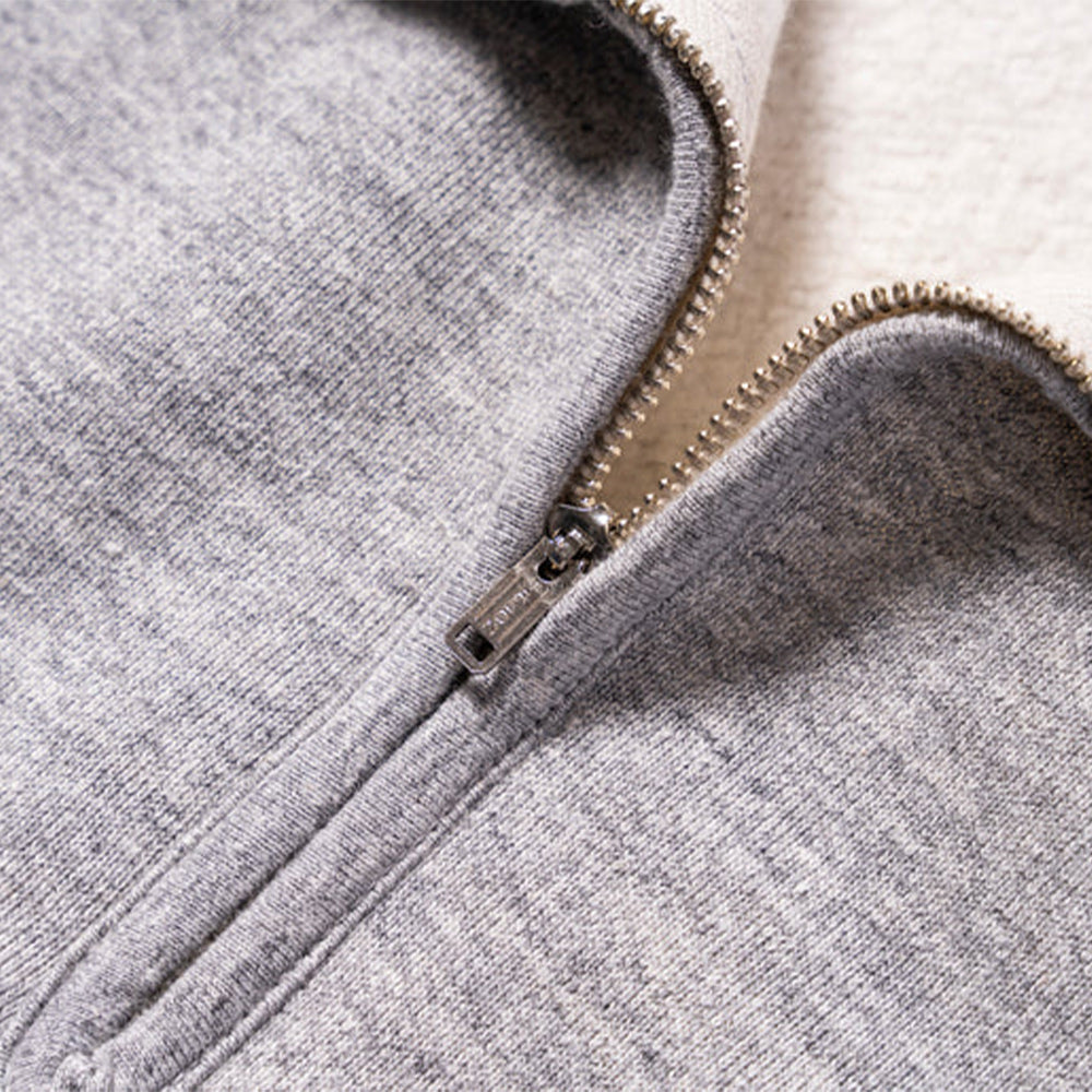 The real McCoys - Loopwheel Zip Sweat - Grey – Merci Paris