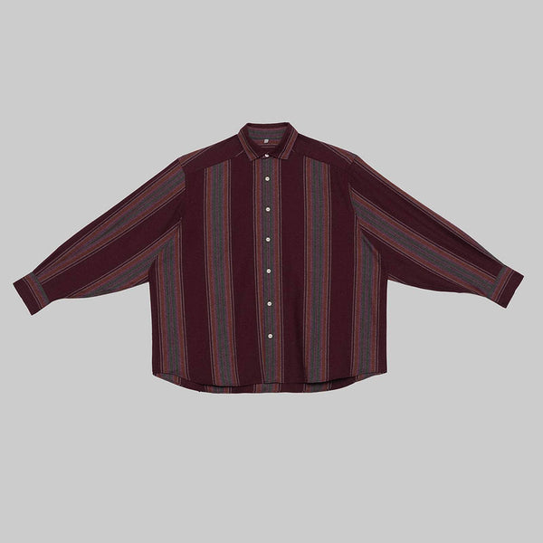 Baserange - Chemise Claude - Marroon Stripe