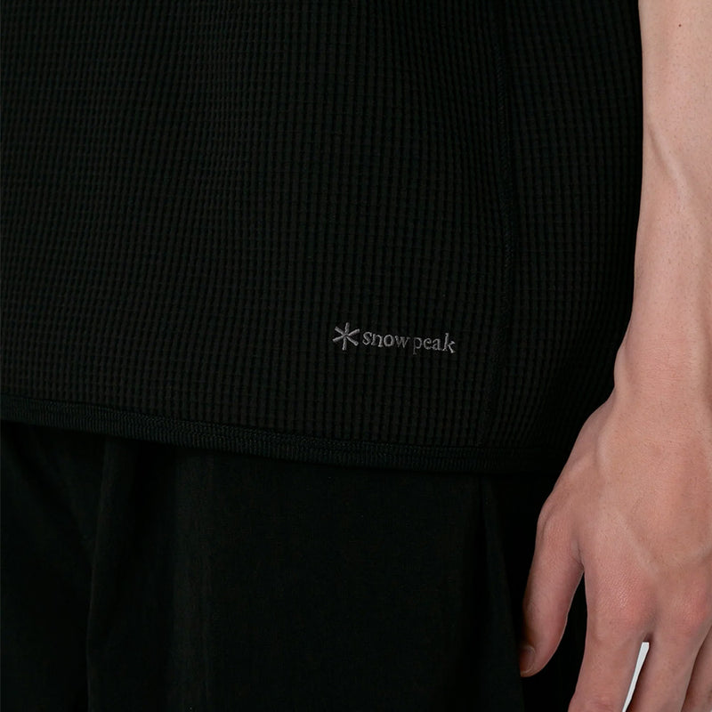 Snow Peak - T-Shirt Dry Waffle - Noir