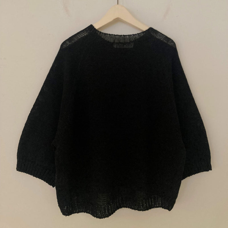 Sarahwear - Pull en Maille de Lin - Noir