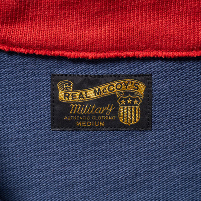 The real McCoys - Sweat Army Zip - Bleu