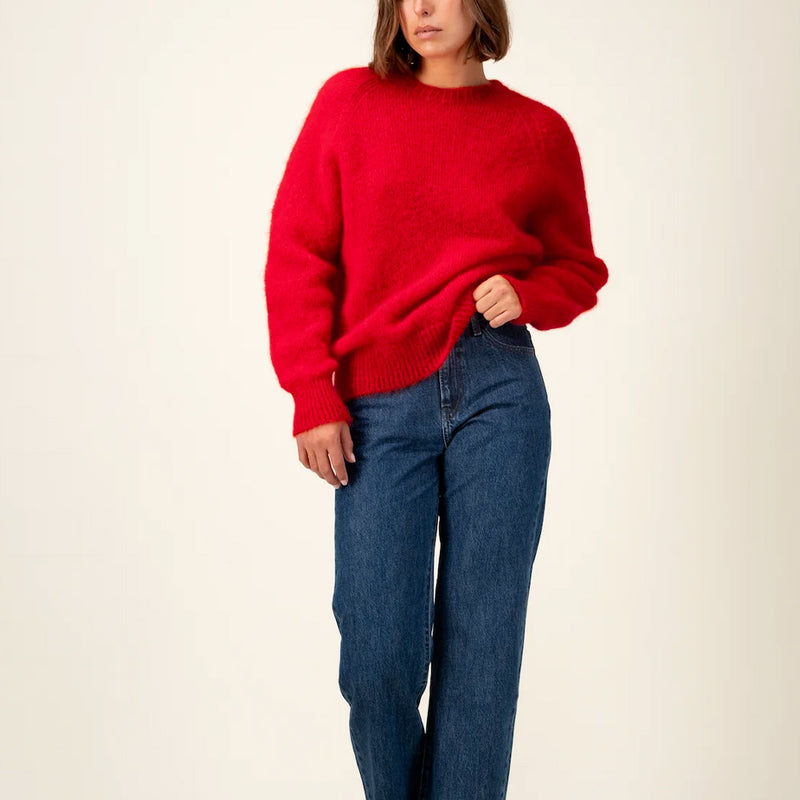 Tricots Jean Marc - Pull Anouch Col Rond - Rouge