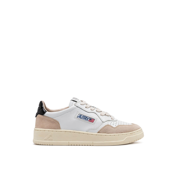 Autry - Baskets Medalist Low Man - Blanc, Noir & Beige