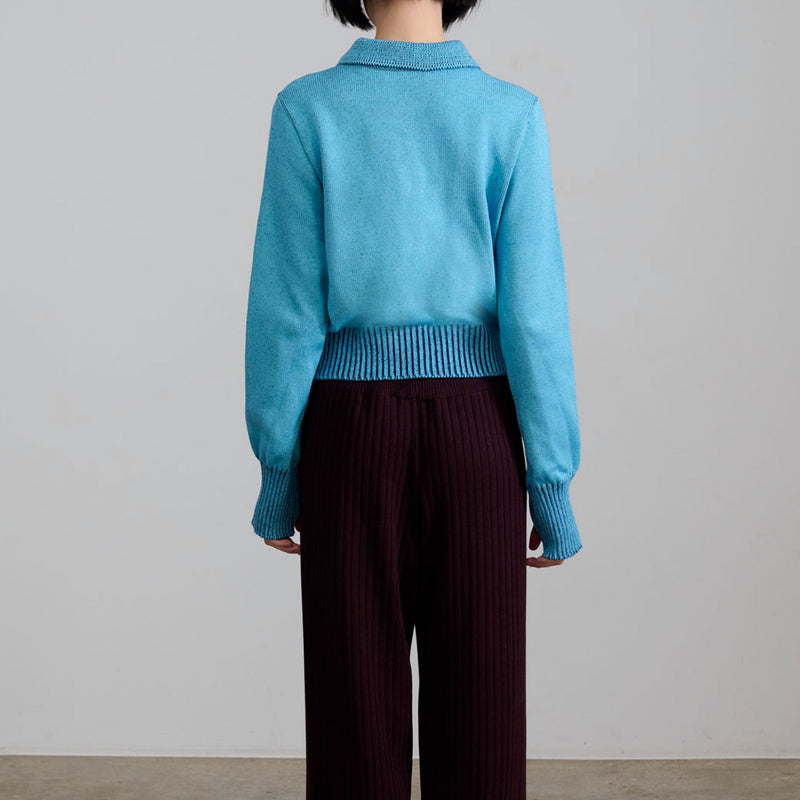 Carlota Cahis - Pull Mustang - Bleu