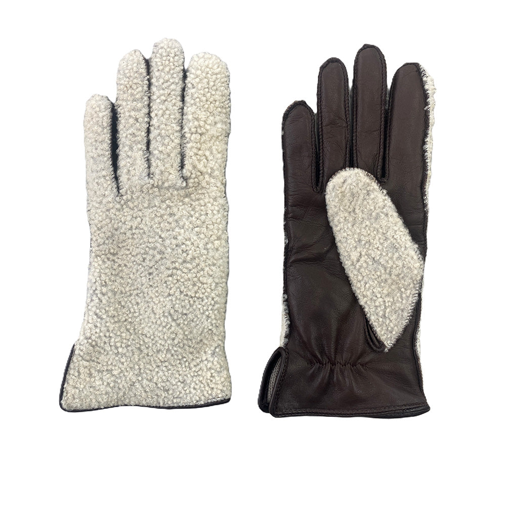 Milona - Curly Sheep Gloves - Brown