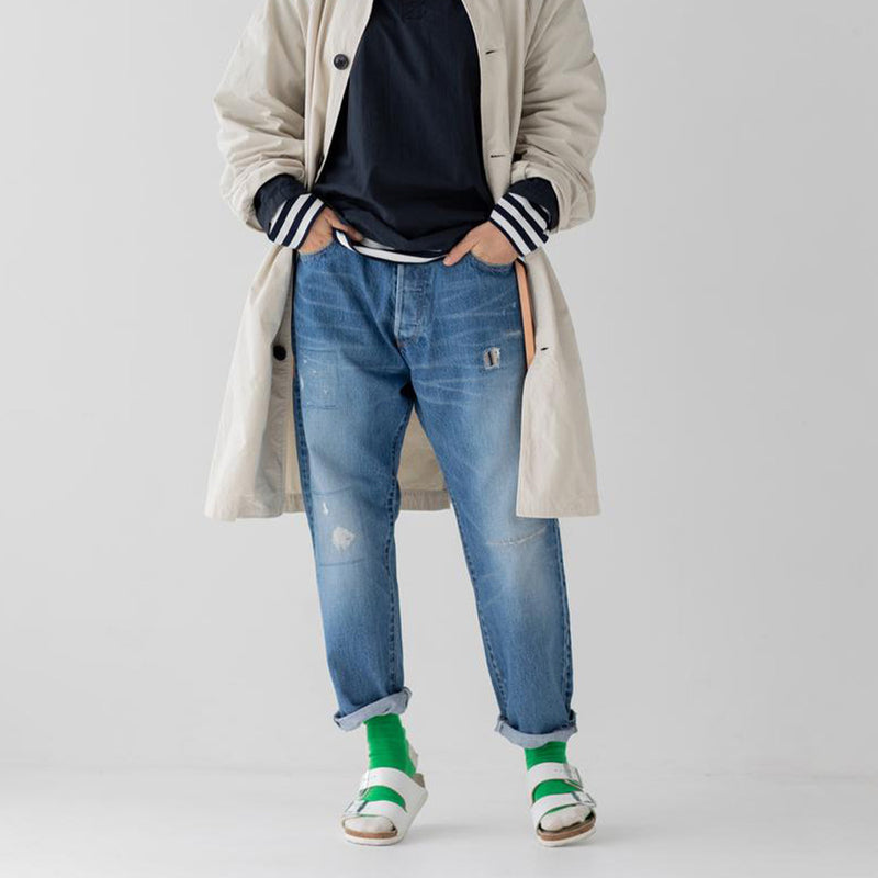 Ordinary Fits - Jeans Loose Ankle Denim - Used Blue