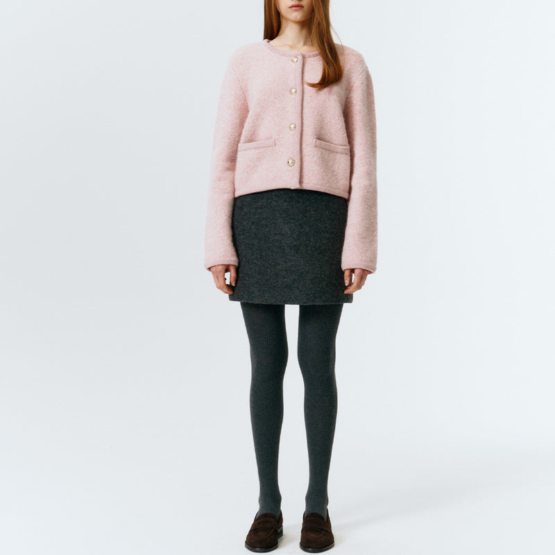 Dunst - Mini jupe en laine - Gris