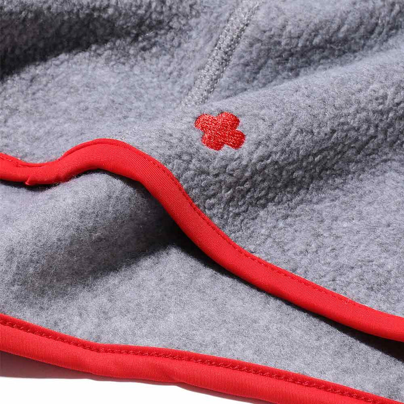 Beams Plus - Cagoule - Gris & Rouge