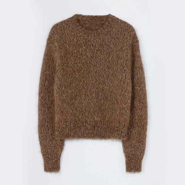 Cordera - Pull Chunky Mélangé - Marron