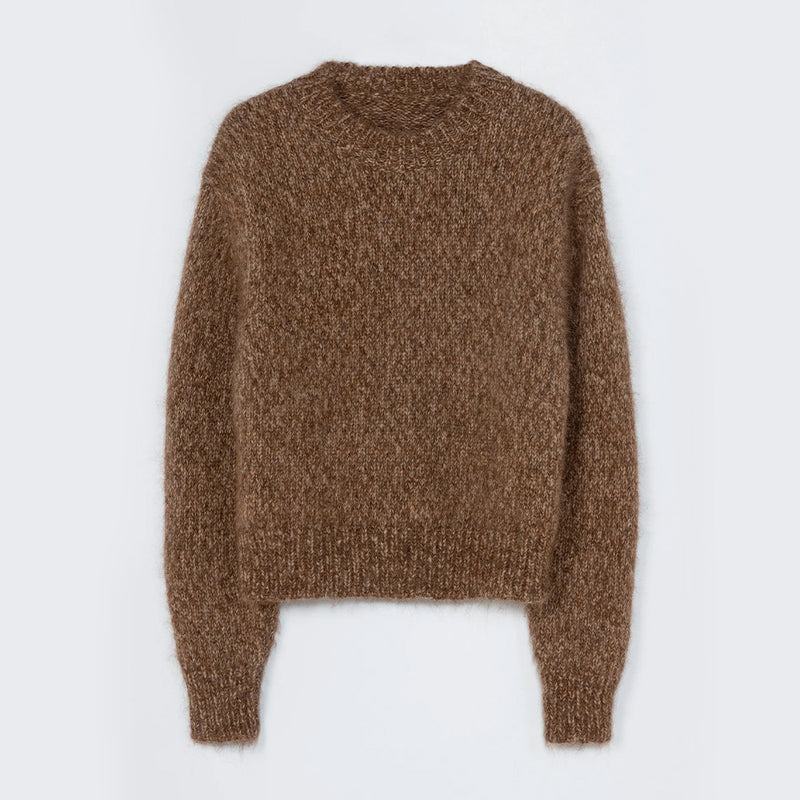 Cordera - Pull Chunky Mélangé - Marron