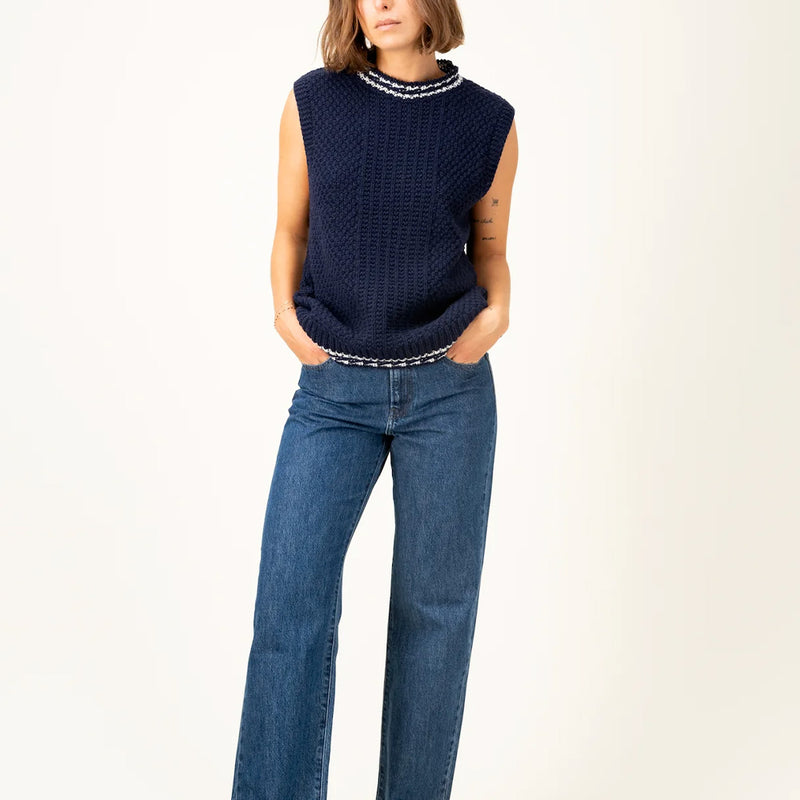 Tricots Jean Marc - Pull sans manches Meline - Marine