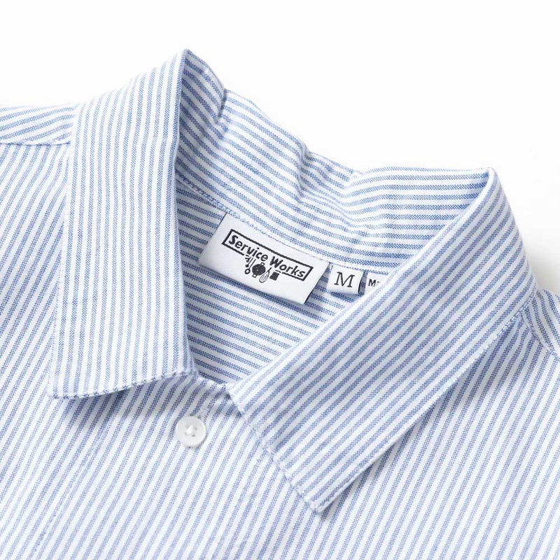 Service Works - Chemise Waiter - Bleu Oxford Rayures
