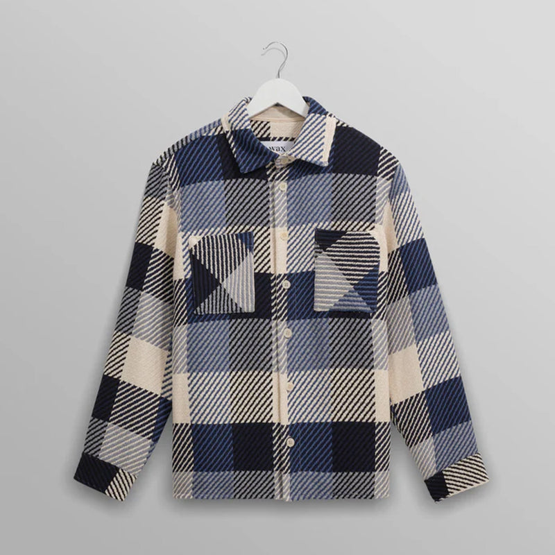 Wax London -  Surchemise Whiting - Marine & Ecru
