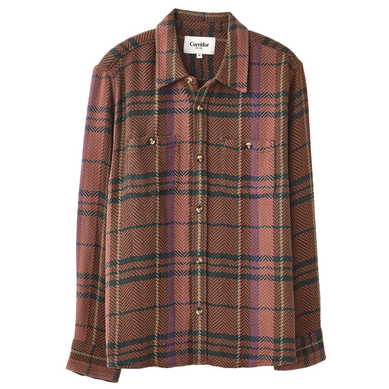 Corridor - Chemise Acid Plaid Totem - Marron